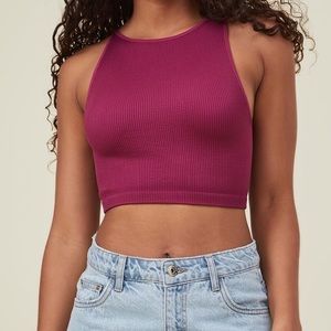 NWOT high neck crop top